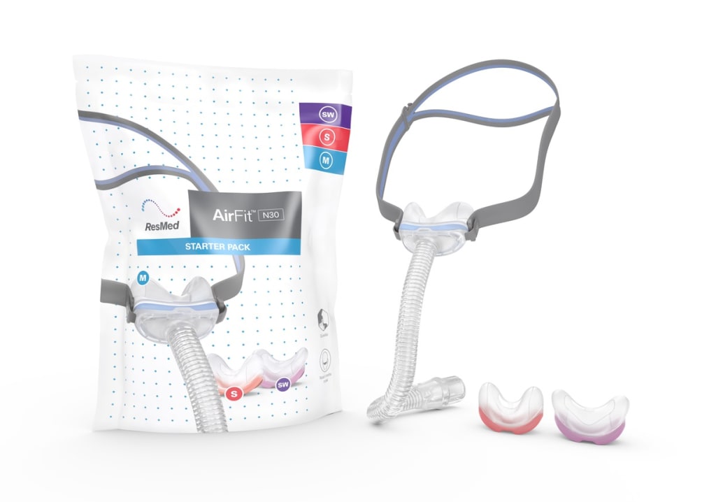 ResMed AirFit N30 | Nasal CPAP Mask & Headgear | Hiro Health ResMed AirFit N30 | Nasal CPAP Mask & Headgear | Hiro Health
