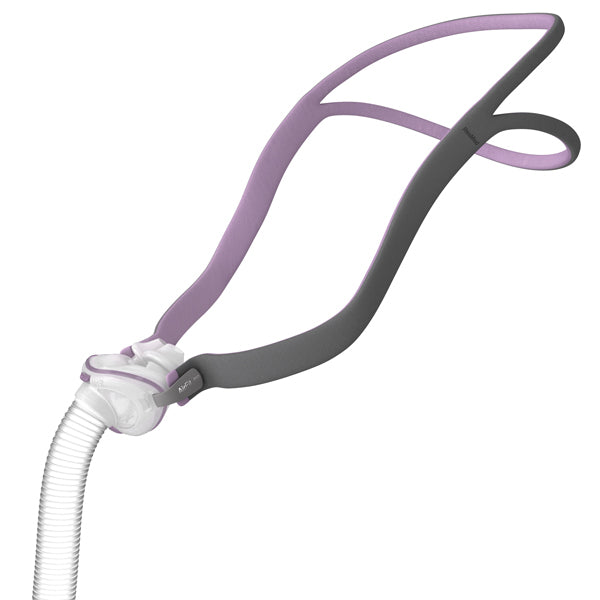 ResMed AirFit™ P10 Nasal Pillow CPAP Mask Complete System for Her in Purple and Gray